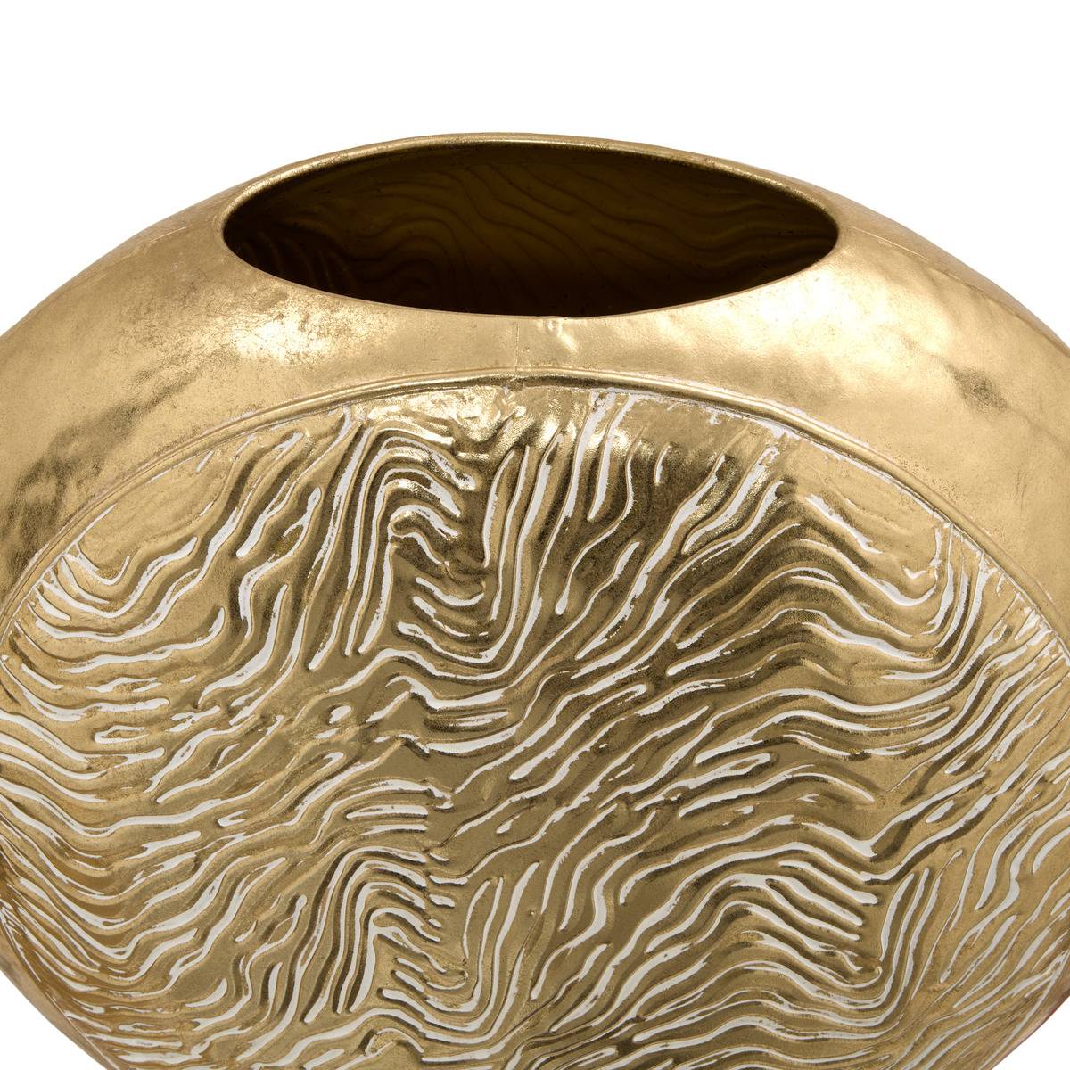 Vase en acier ONARA doré, ATMOSPHERA