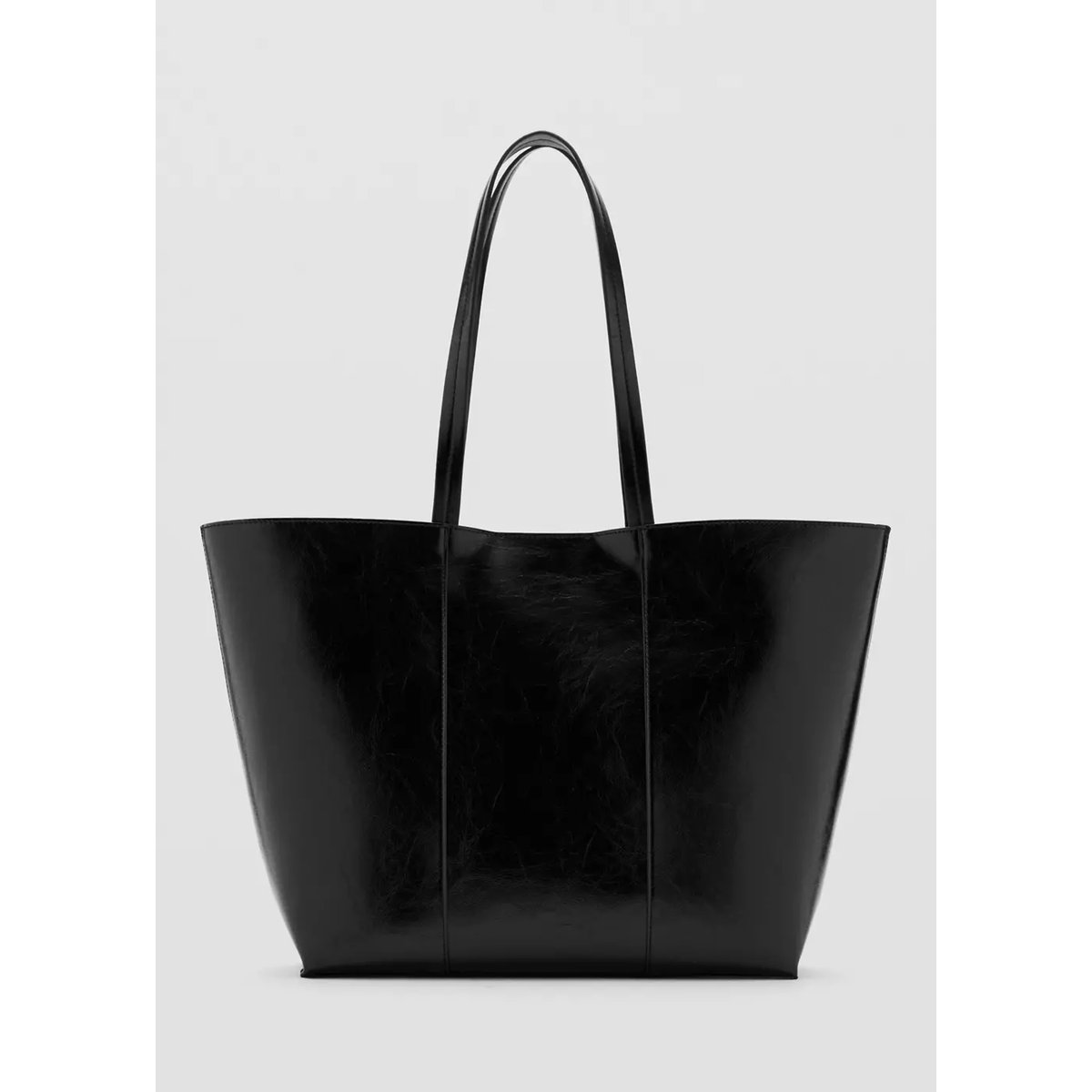 Grand sac cabas noir, MANGO