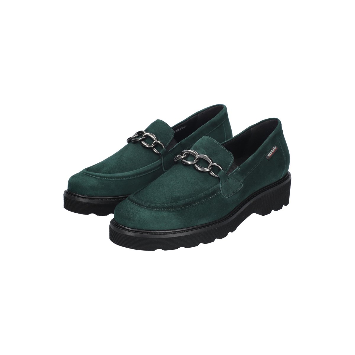 Mocassins en cuir ORLA vert foncé p5140, MEPHISTO