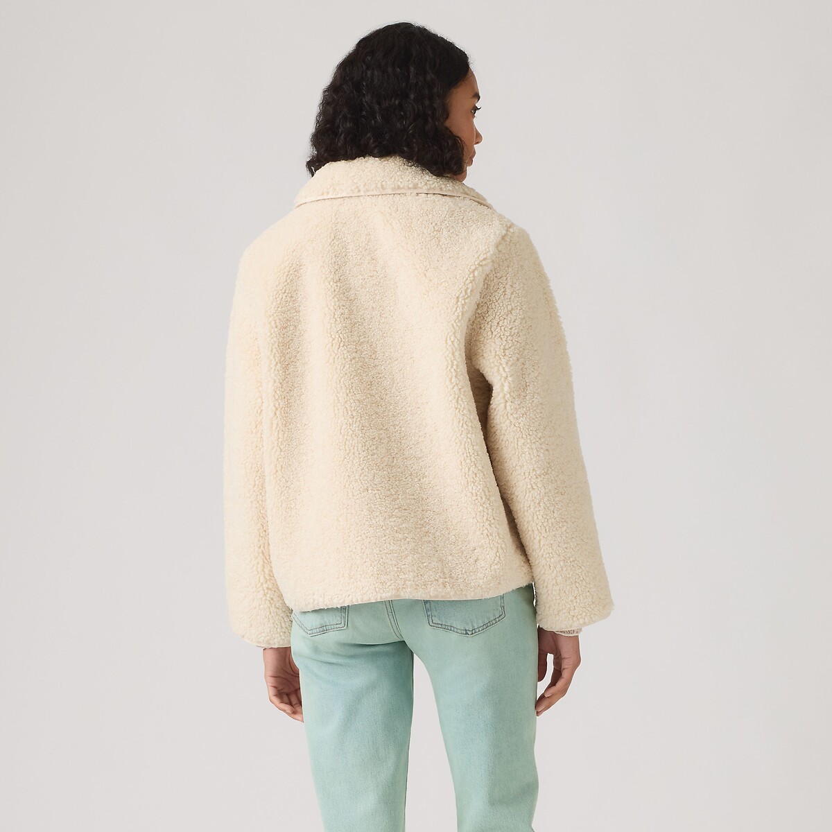 Veste courte boutons sherpa ecru, LEVI'S