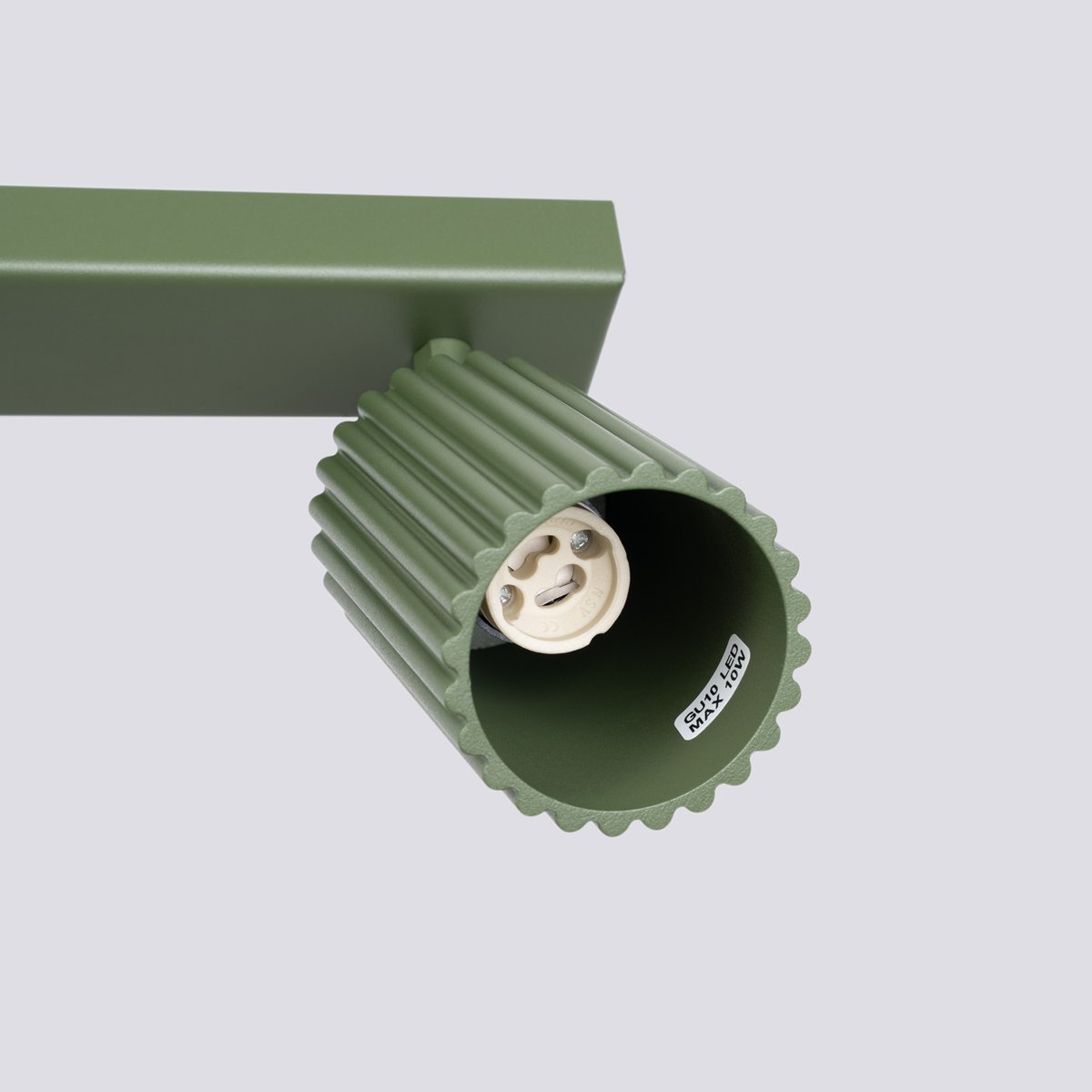 Plafonnier Aluminium Vert Olive GU10 6 Karbon vert, EDEN