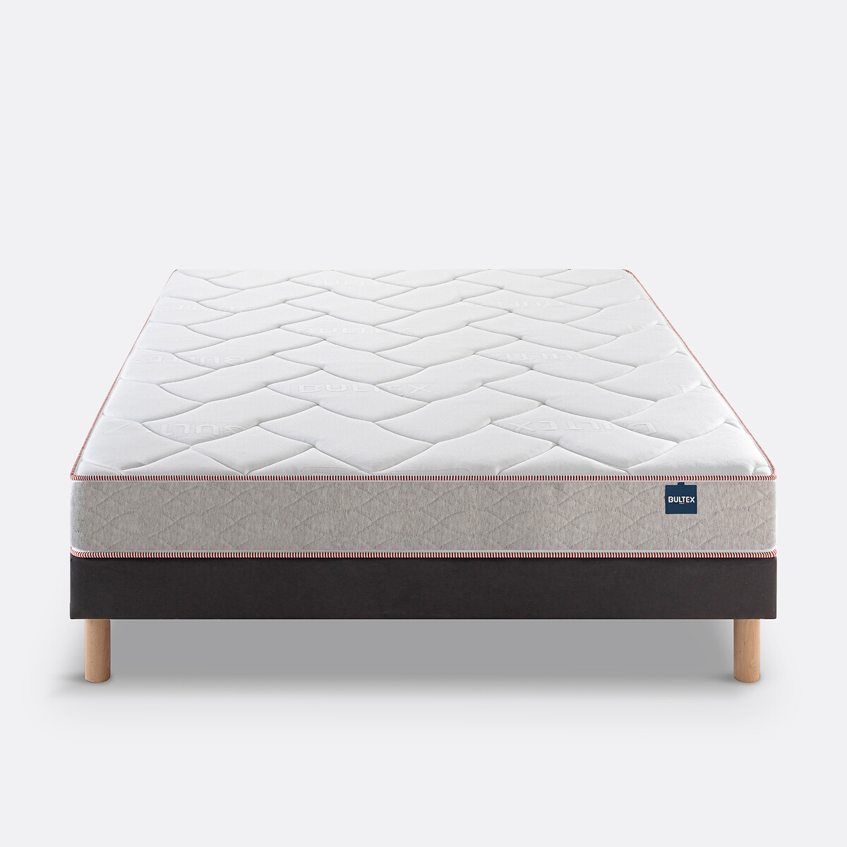 Ensemble matelas Bultex Exploit et sommier blanc/gris foncé, BULTEX