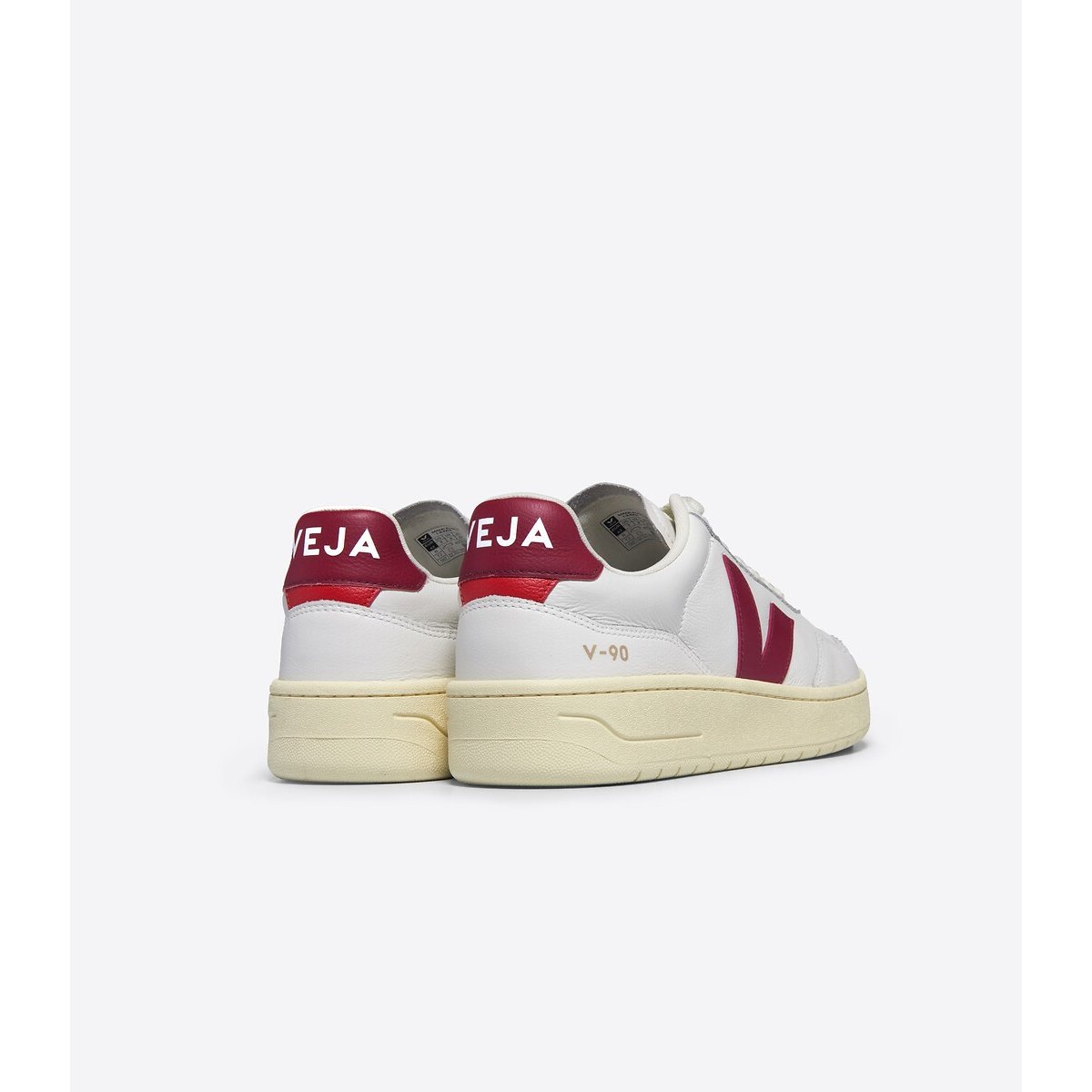 Sapatilhas V-90 branco/vermelho, VEJA