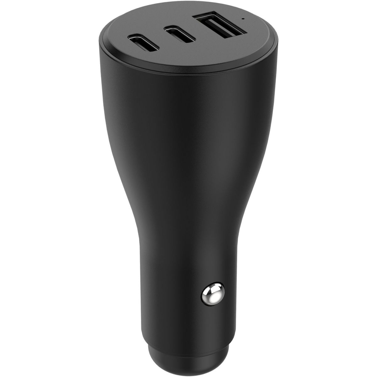 Chargeur allume cigare 72W 2x USB-C + USB-A noir couleur unique, ADEQWAT