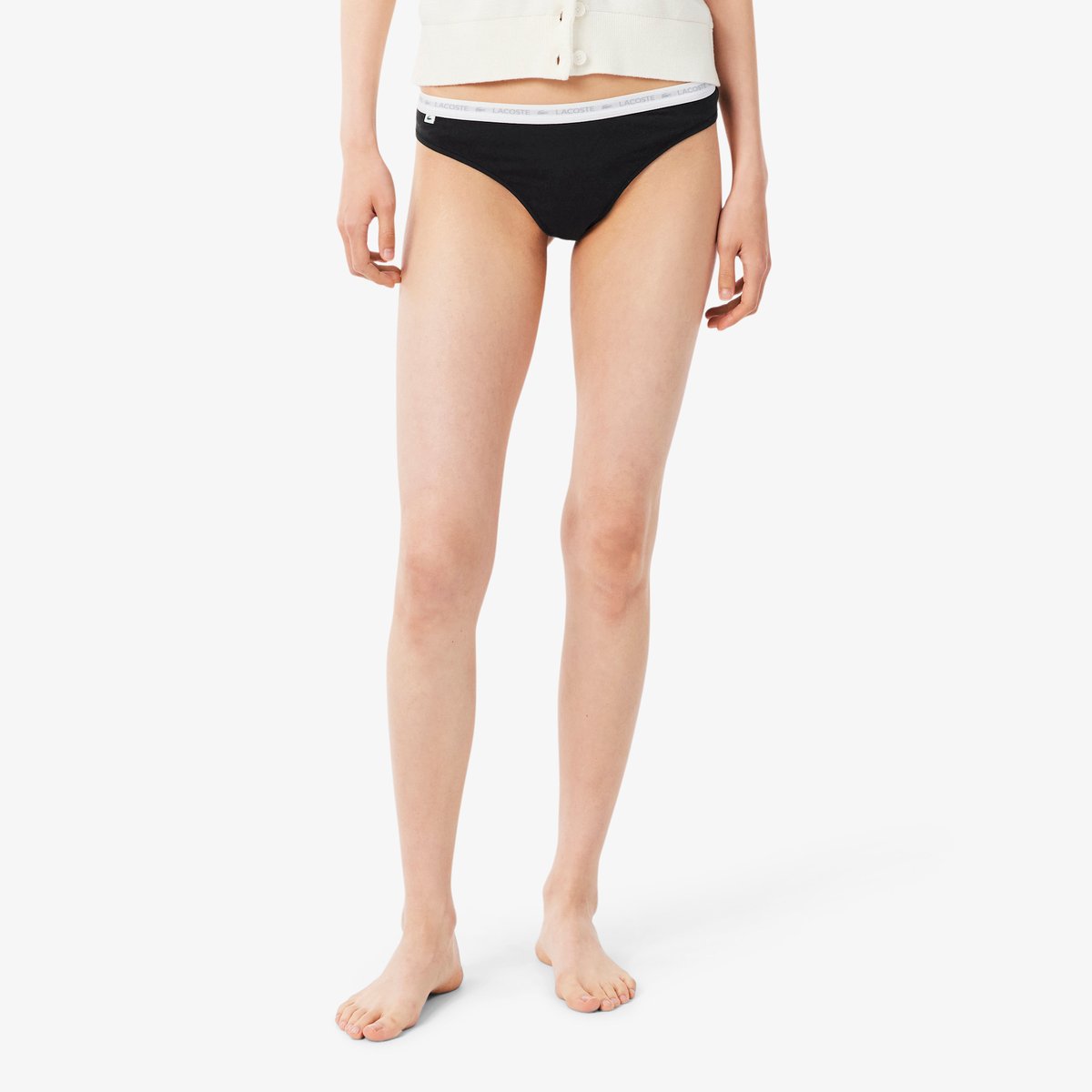 Lot de 3 strings coton stretch noir-031, LACOSTE