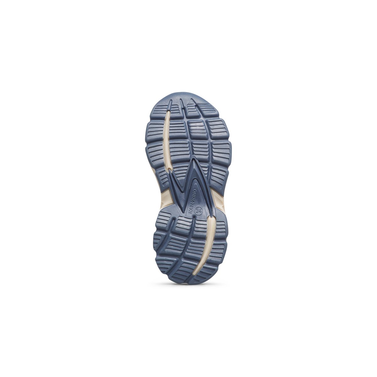 Sneakers en écopelle et tissu YAMBE. bleu-kaki, NATURINO