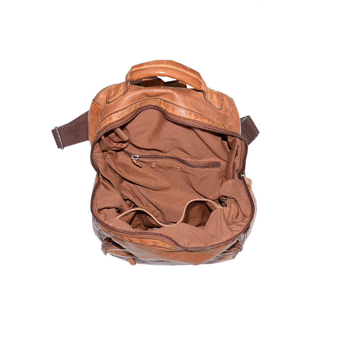 Mochila em pele, DAKAR camel, DAKAR