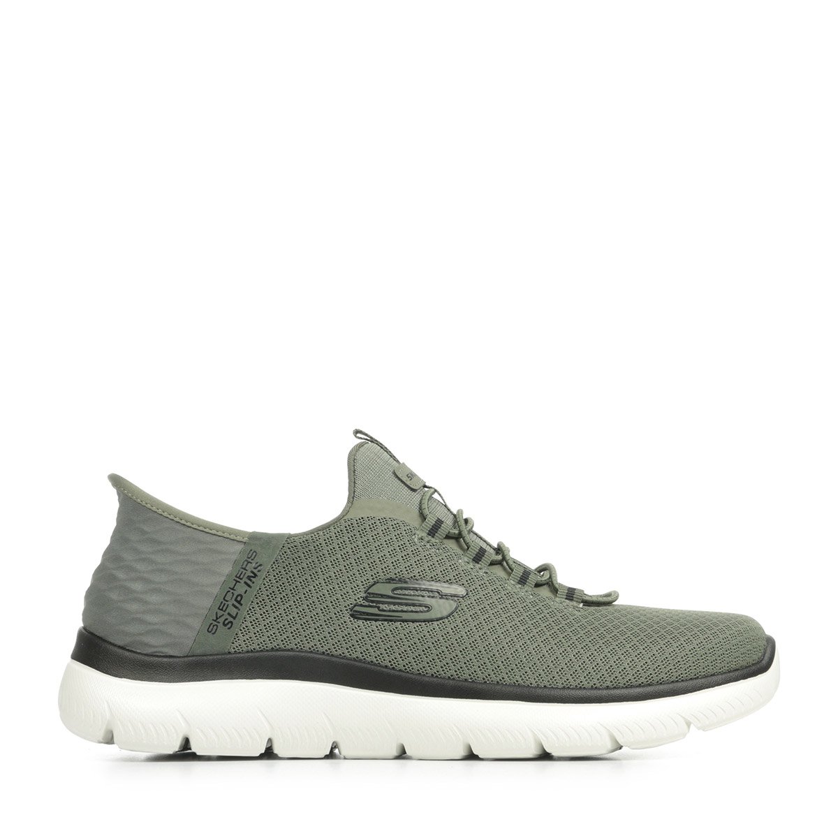 Baskets Summits High Range Slip Ins olive black, SKECHERS