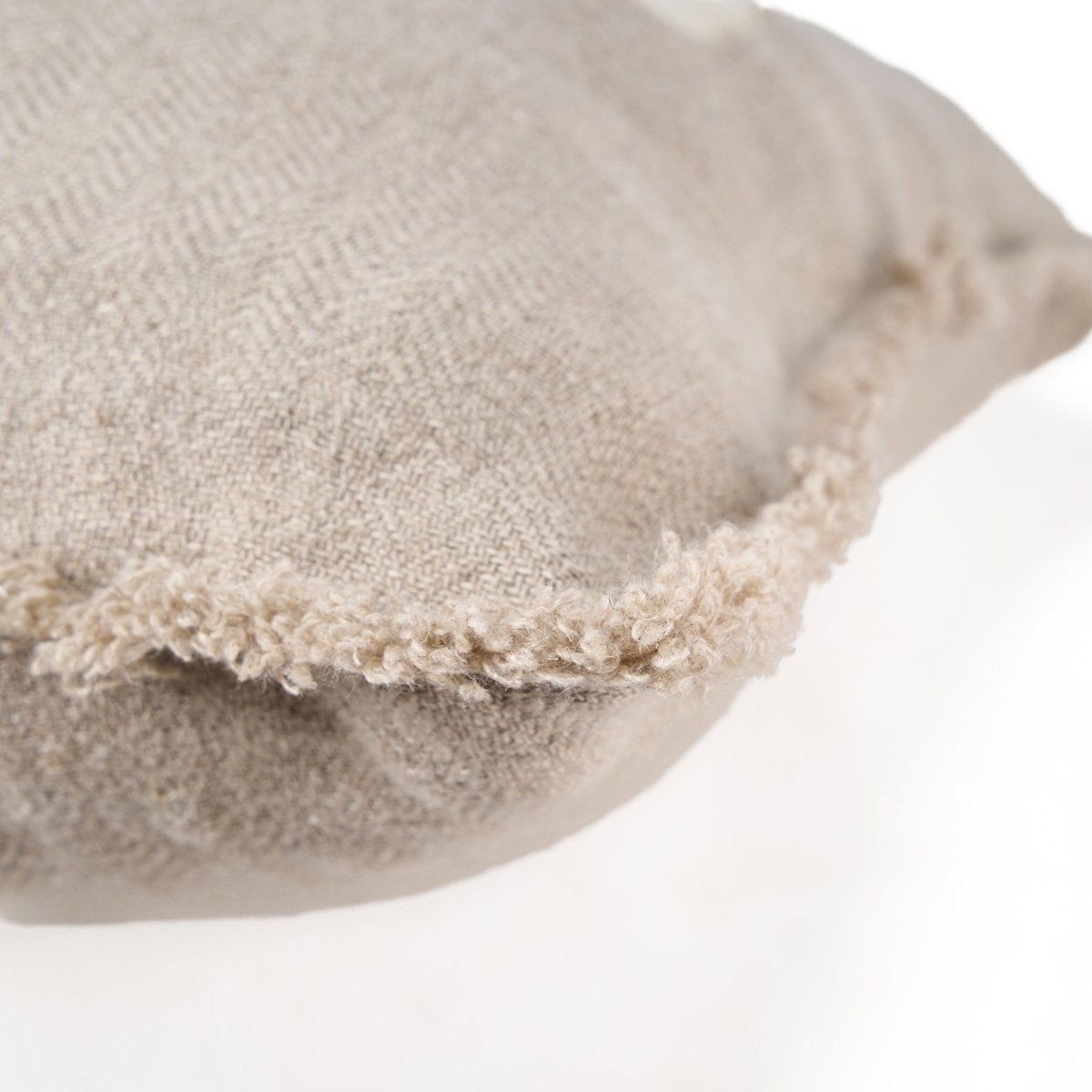 Housse de coussin en lin IVORY CROSS grège ivoire, BAZAR BIZAR