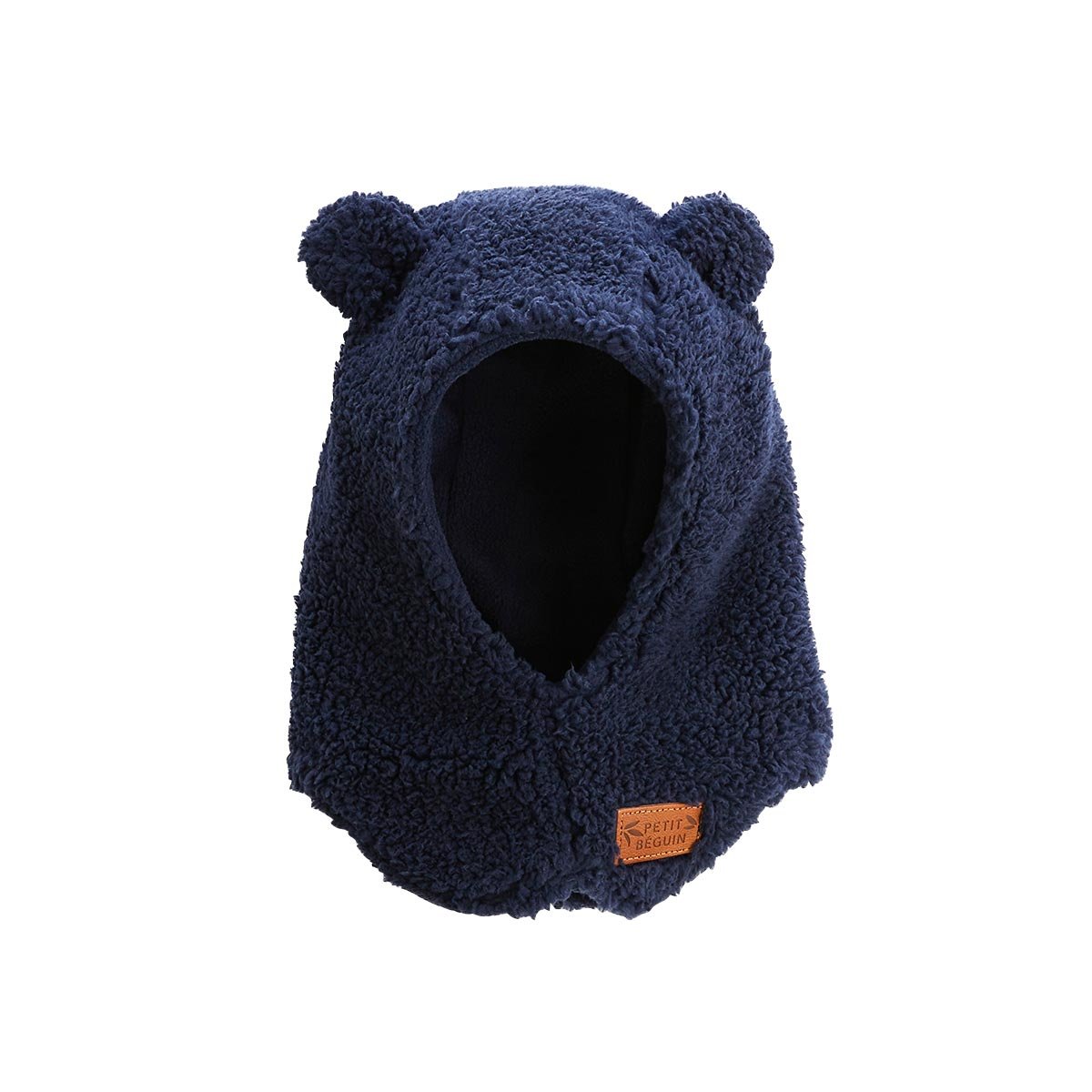 Cagoule bébé en sherpa Anouk bleu, PETIT BEGUIN