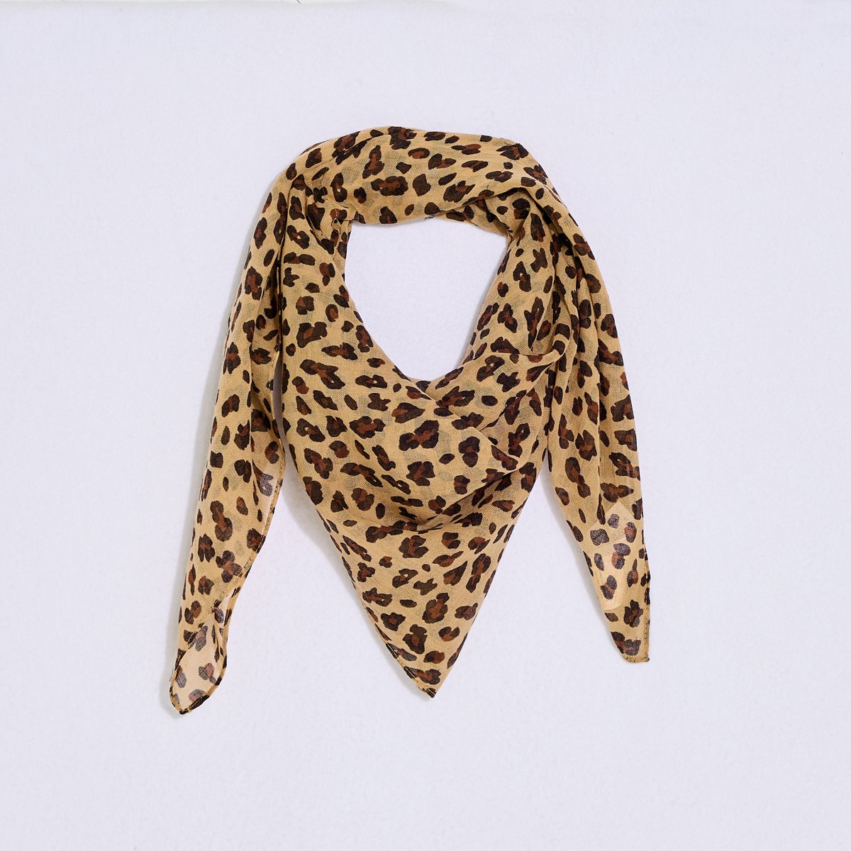 Étole motif animalier beige, GRAIN DE MALICE