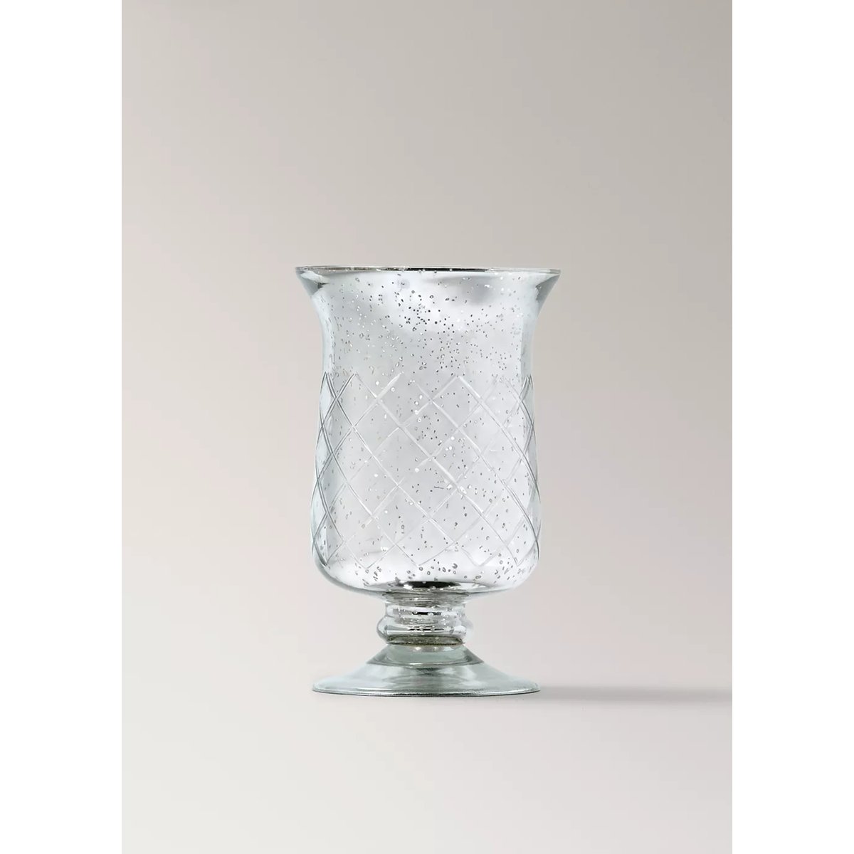 Photophore en cristal taillé argent, MANGO HOME
