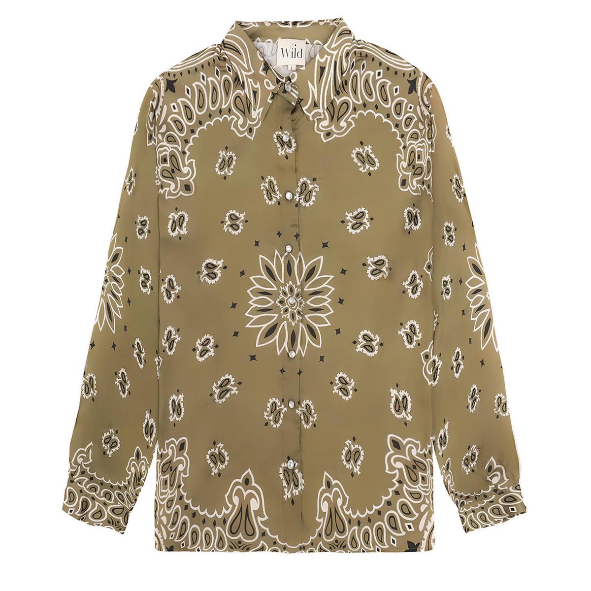 Chemise à motif bandana FAYRUZ kaki, WILD
