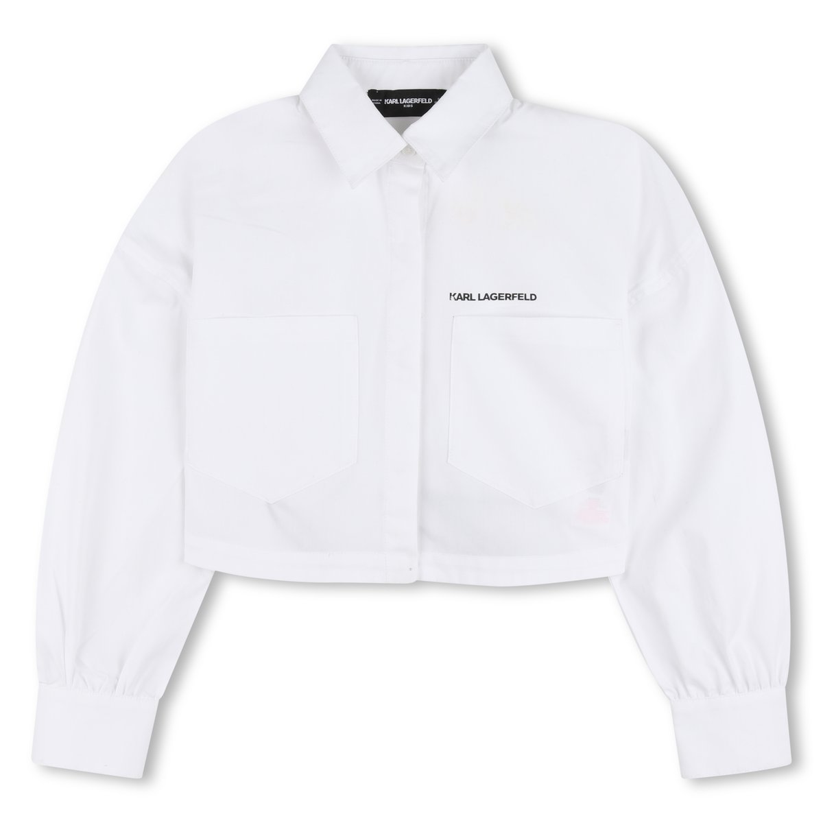 Chemise manches longues blanc, KARL LAGERFELD KIDS