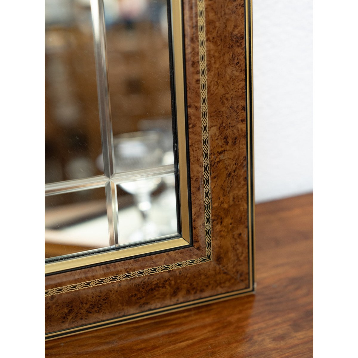 Miroir biseauté Georges N°1317 - Bon état marron, DEBONGOUT