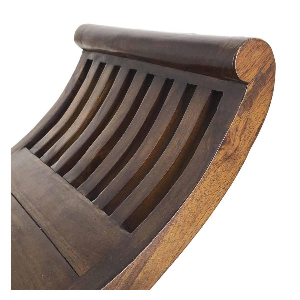 Banc 2 places marron, DECORATION D’AUTREFOIS