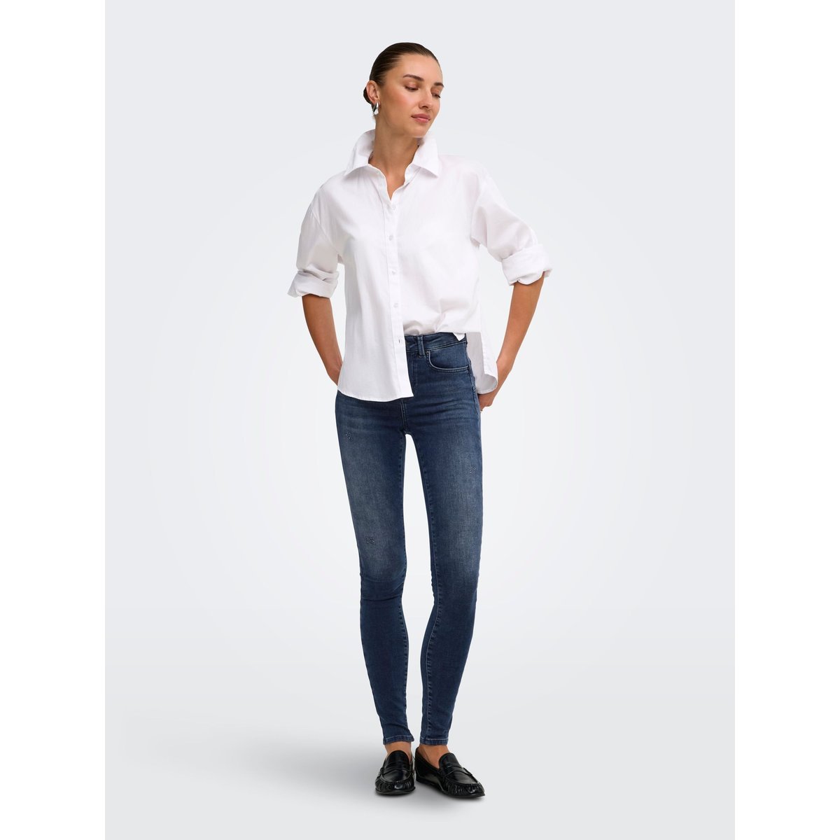 Jean Skinny blue black denim, ONLY