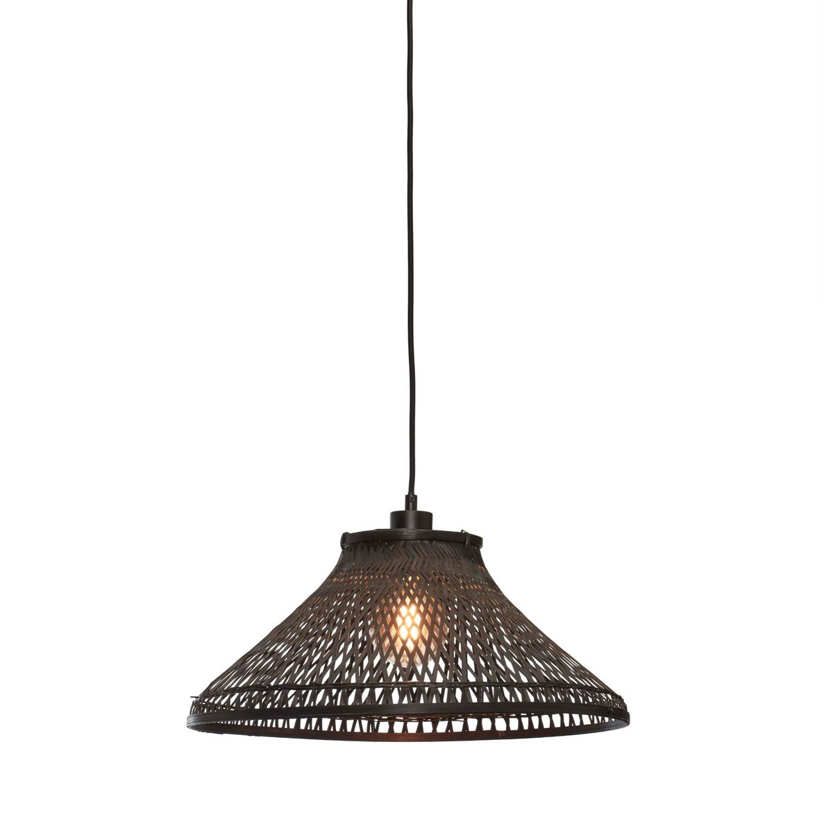 Lampe Suspendue Bambou TAHITI noir, GOOD & MOJO