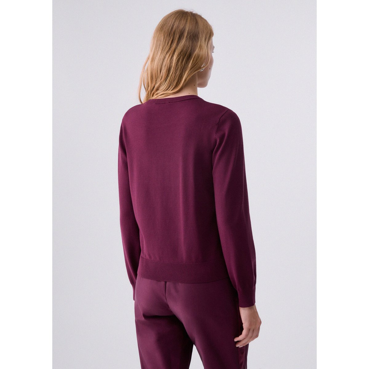 Pull avec logo monogramme aubergine, LIU JO