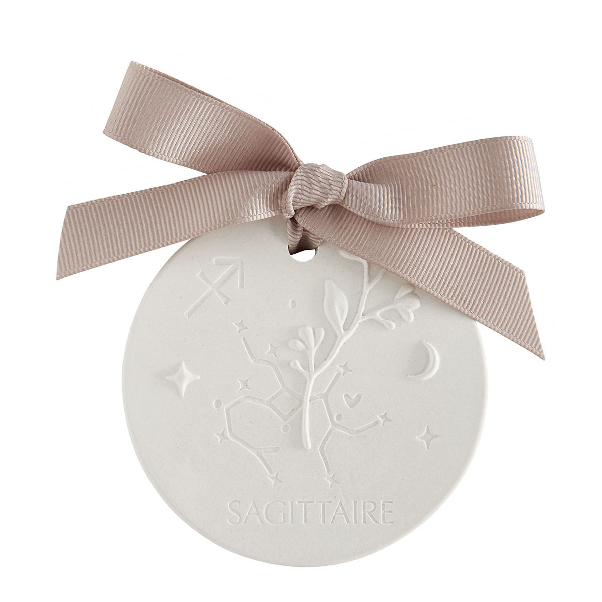 Décor parfumé Astral Sagittaire Voile de Lin blanc, MATHILDE M