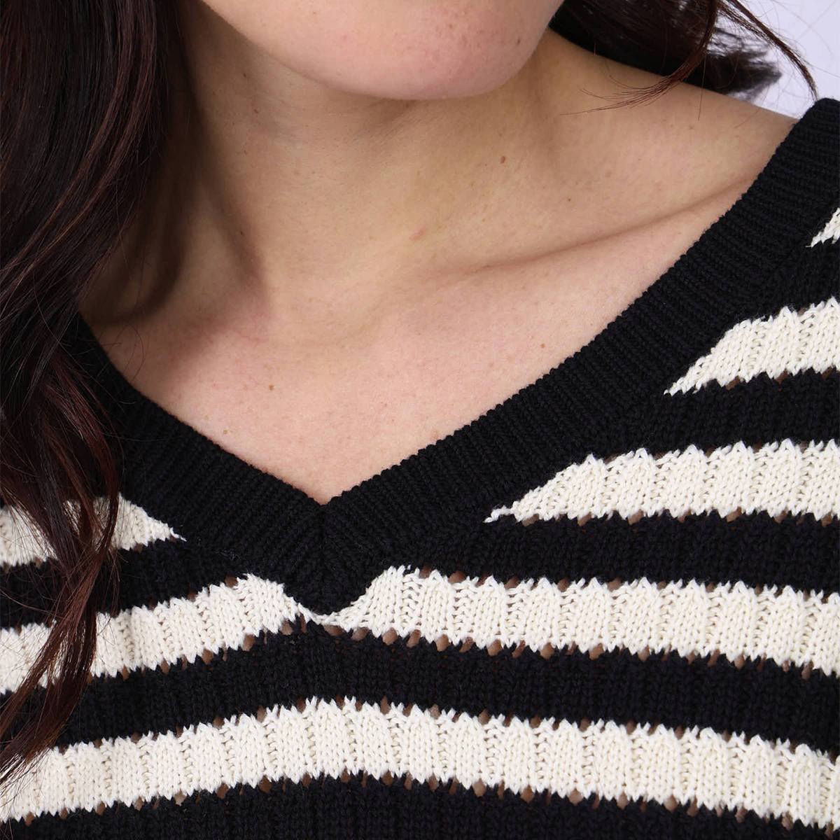 Pull ajouré Glenda noir, MISE AU GREEN