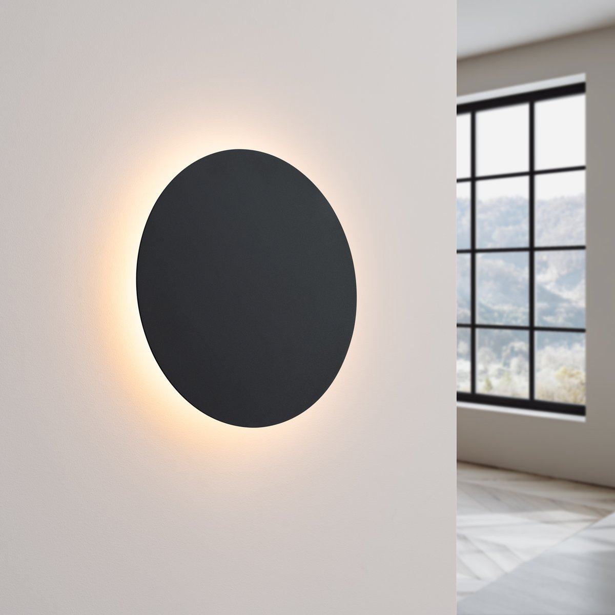 Applique murale Acier Noir LED 1 Borgen noir, EDEN