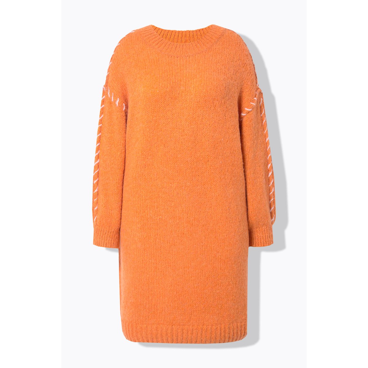 Robe en maille oversize, coutures fantaisie orange, STUDIO UNTOLD
