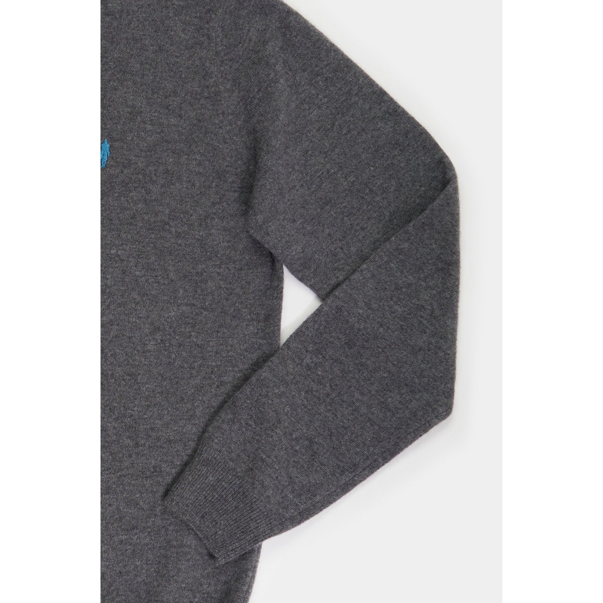 Pull col V laine gris, MCS
