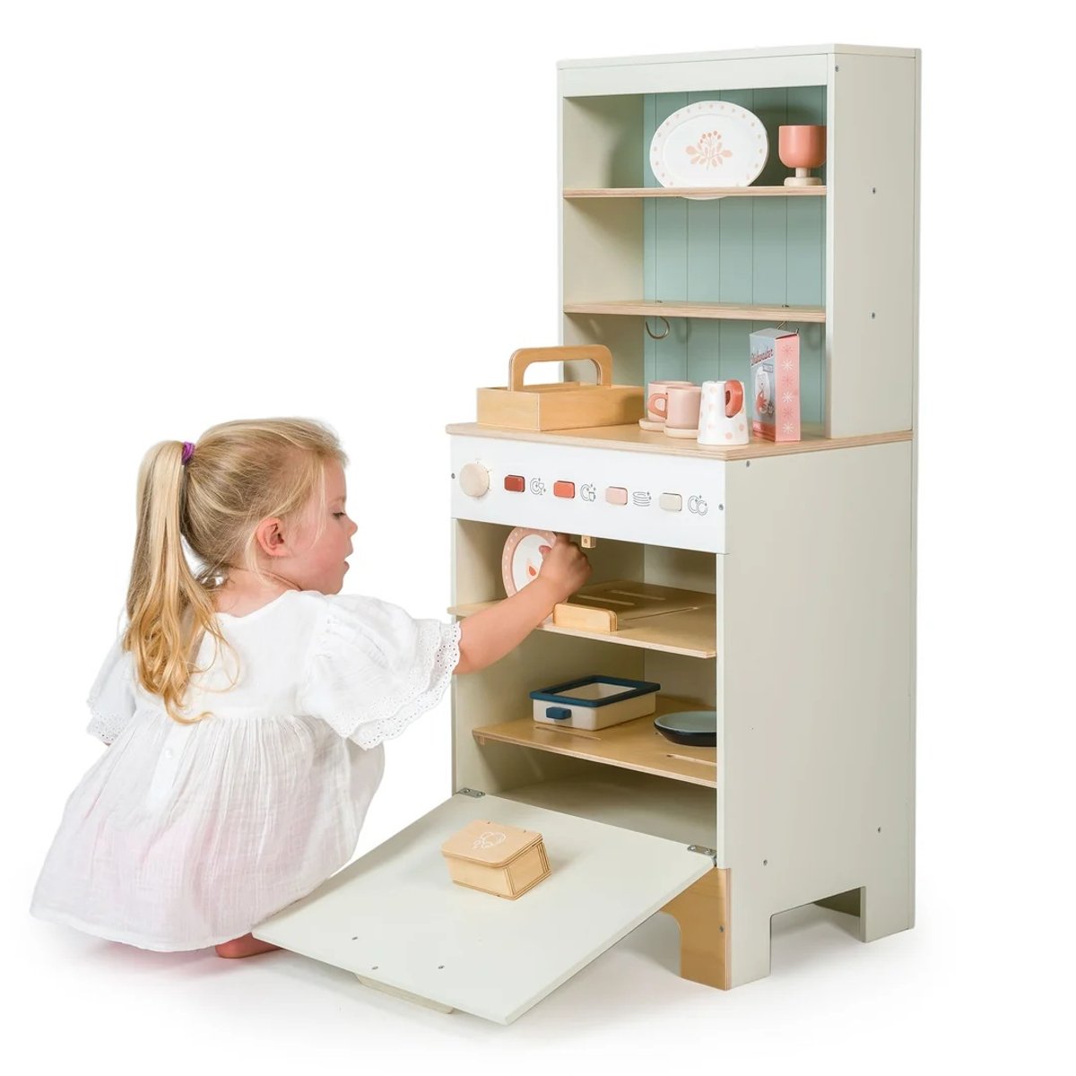 Buffet de cuisine et lave-vaisselle gris, TENDER LEAF TOYS