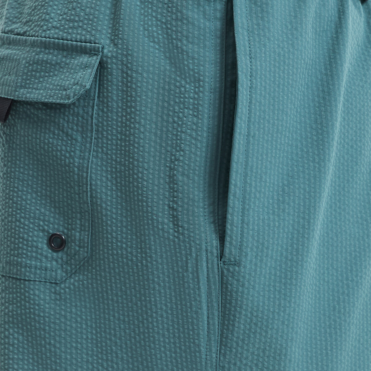 Short de bain seersucker bleu, LA REDOUTE COLLECTIONS