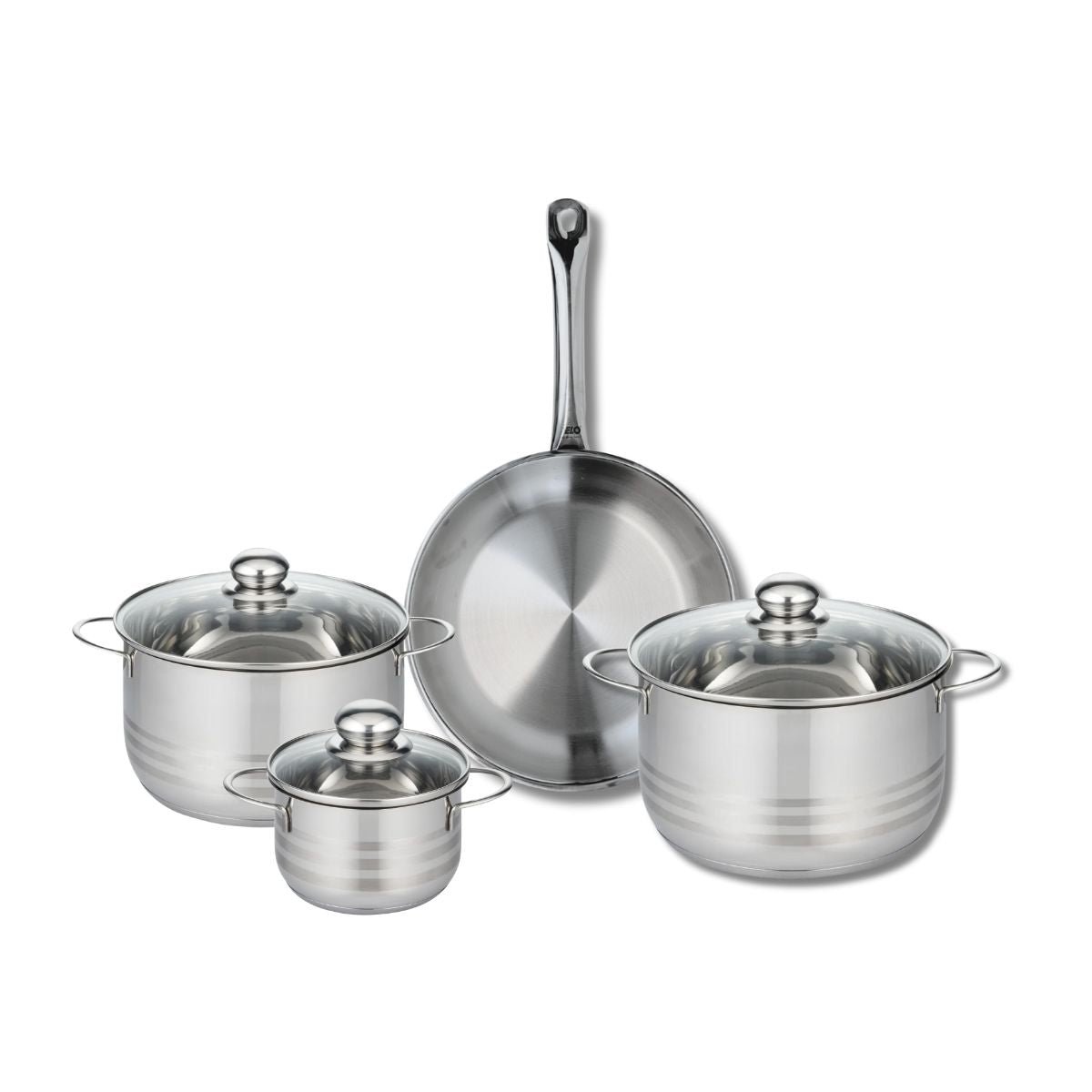 Batterie 1 poêle 28cm + 3 faitouts 14/20/24cm PROFI BRILLANT inox, ELO