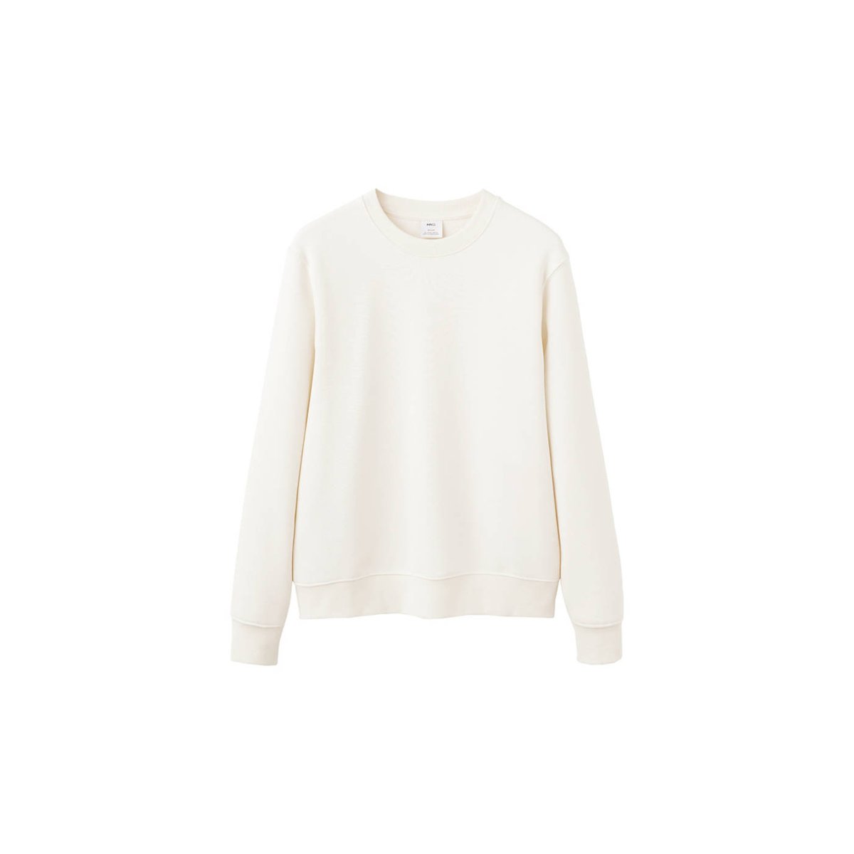 Sweat en coton intérieur soft-touch blanc, MANGO MAN
