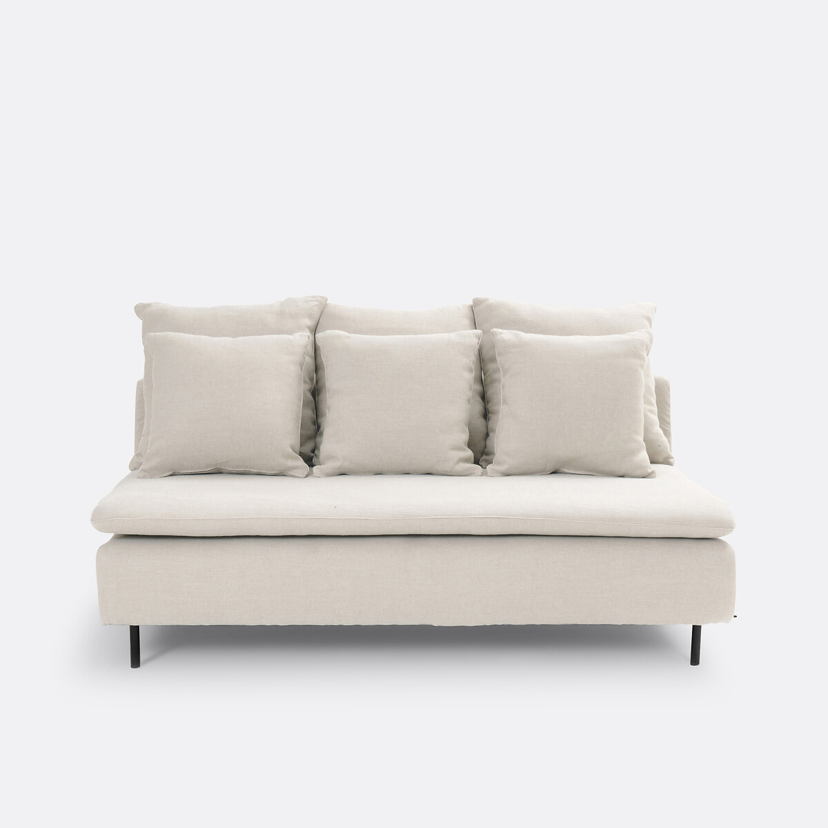 Banquette modulable, en lin et viscose, IVETE ivoire, LA REDOUTE INTERIEURS