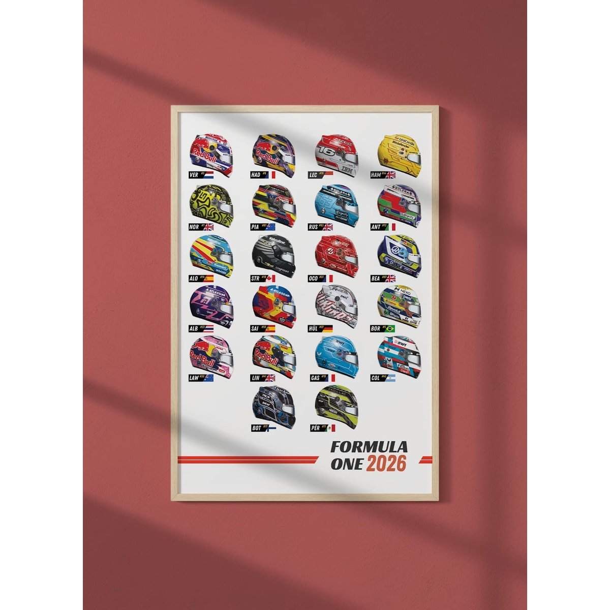 Affiche Championnat Formule 1 2026 blanc, L'AFFICHERIE