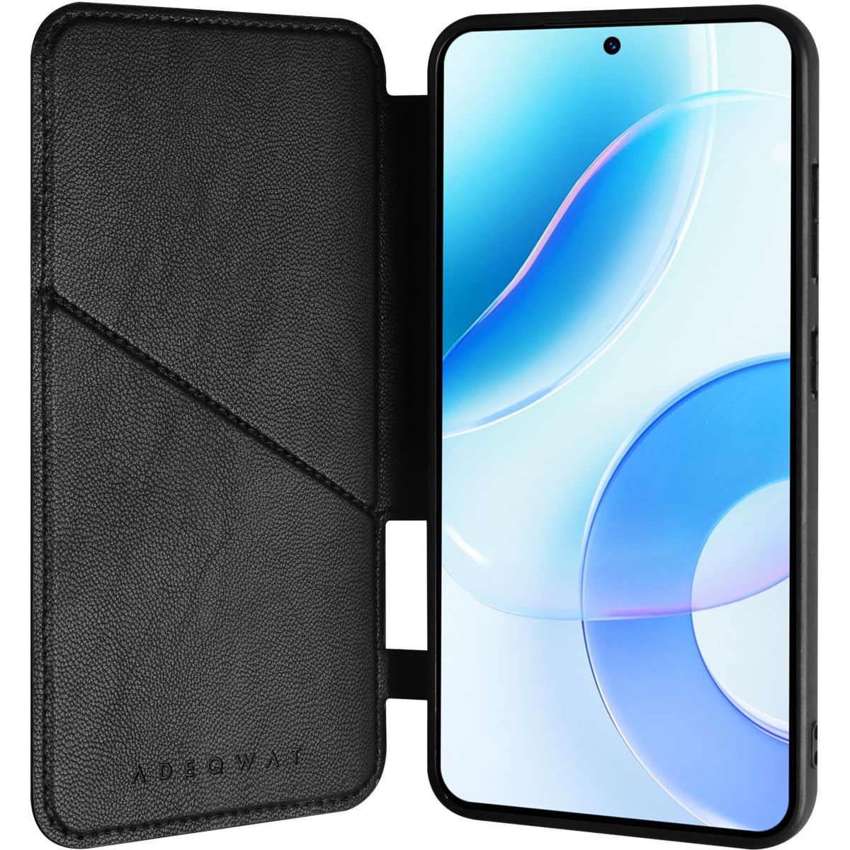 Etui Samsung S25+ noir couleur unique, ADEQWAT