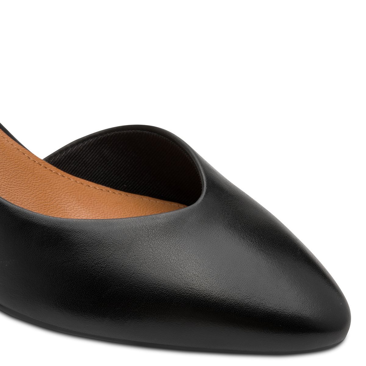 Escarpin en cuir noir, TAMARIS