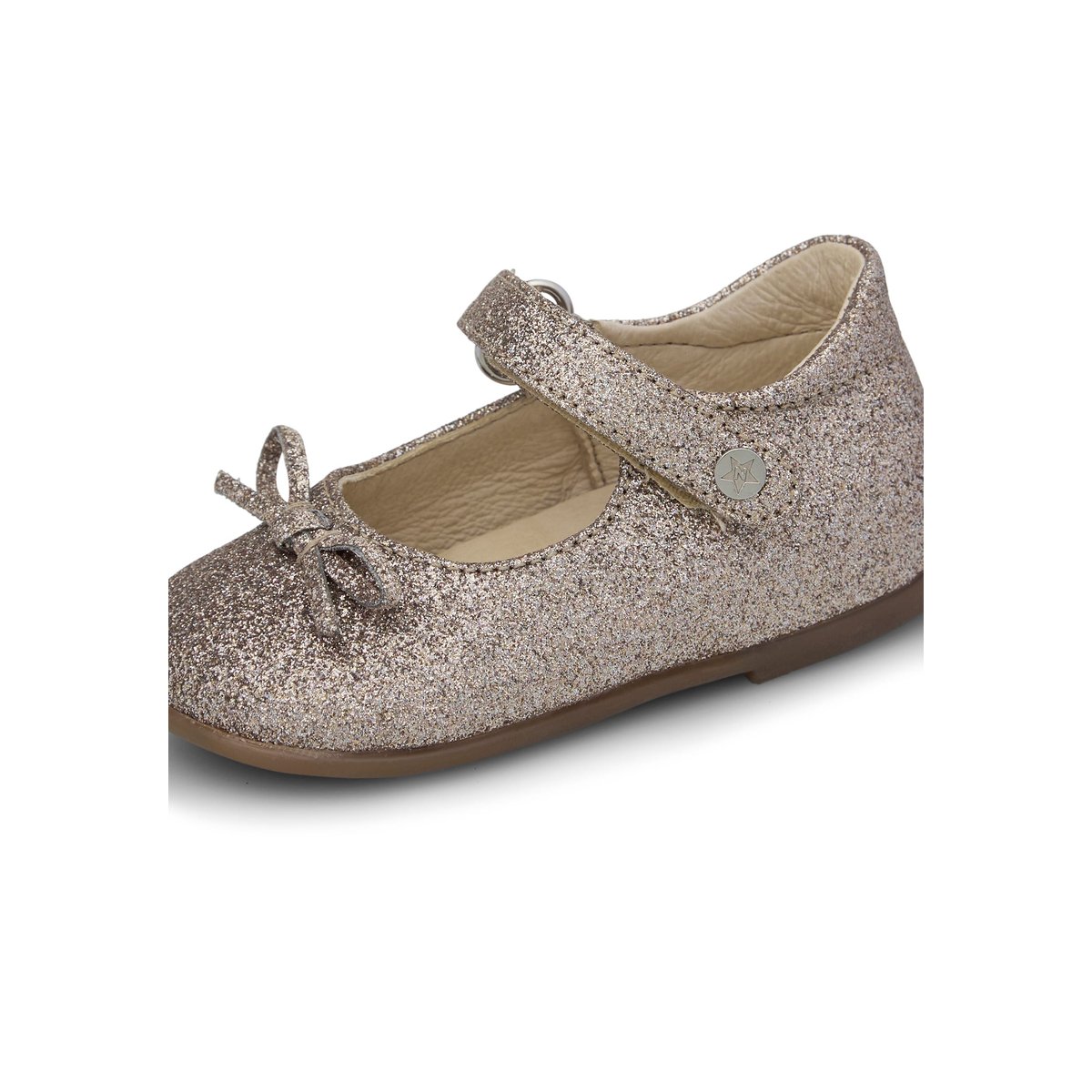 Ballerines en tissu pailleté BALLET rose clair, NATURINO