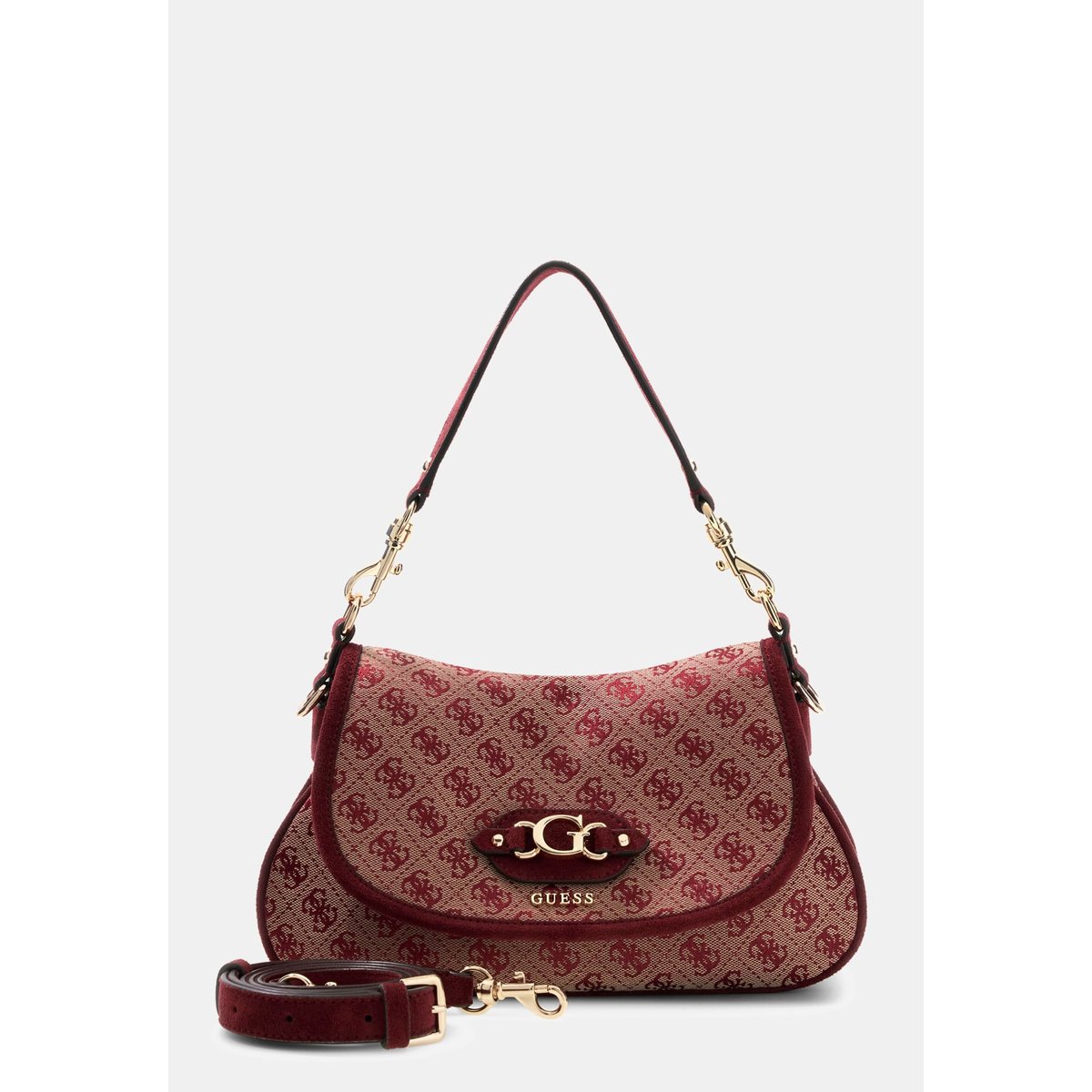 Sac À Épaule Avec Logo Samantha rouge multi, GUESS