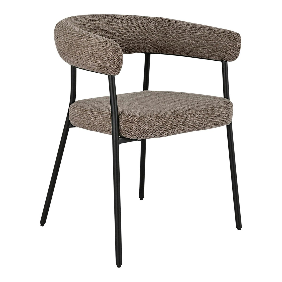 Chaise de salle à manger marron avec dossier bandeau (lot de 2) BERLIN marron, PIER IMPORT