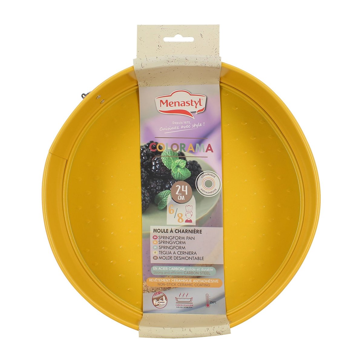 Moule à charnière Ø24 cm, COLORAMA safran, MENASTYL