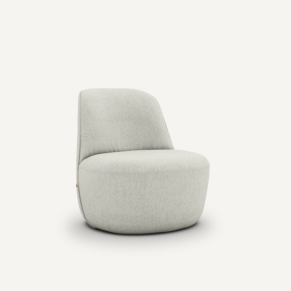 Fauteuil pivotant en chiné bouclette, ROSEBURY grège, AM.PM X EMMANUEL GALLINA