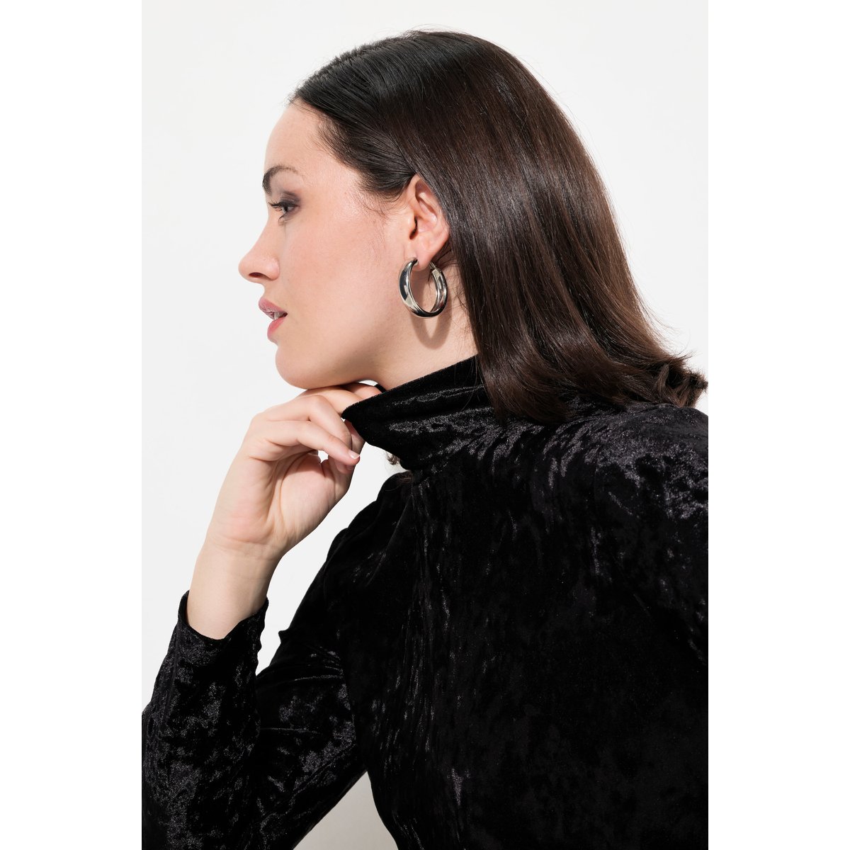 Robe maxi en velours noir, ULLA POPKEN