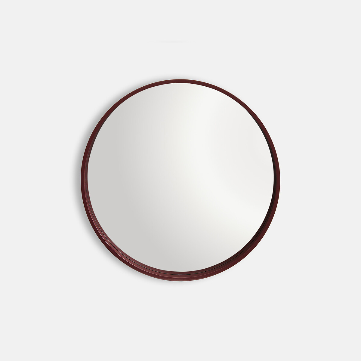 Petit miroir mural rond laqué, diamètre 60 cm, ALARIA bordeaux, LA REDOUTE INTERIEURS