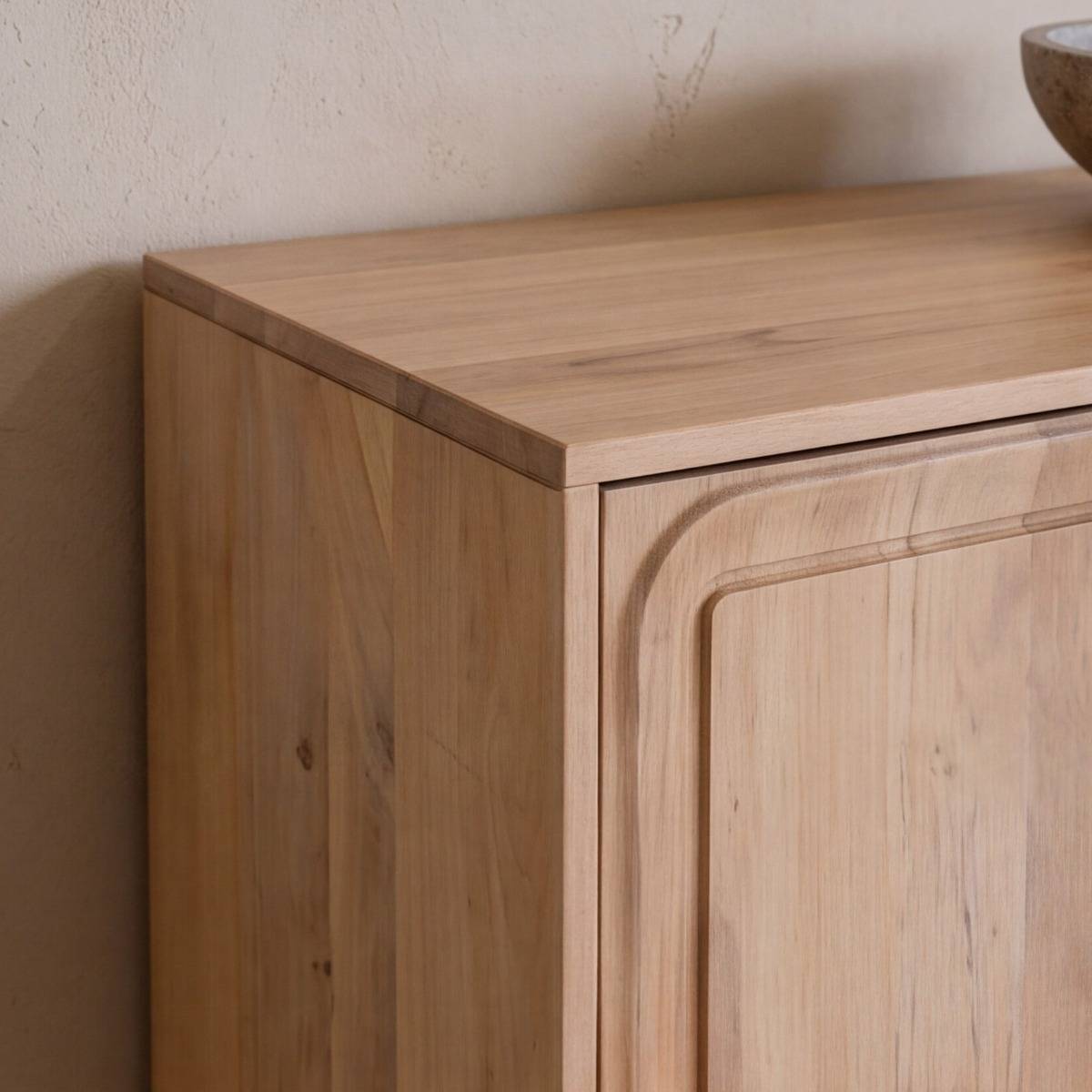 Buffet haut en bois de manguier clair VIVIENNE bois clair, MADE IN MEUBLES 