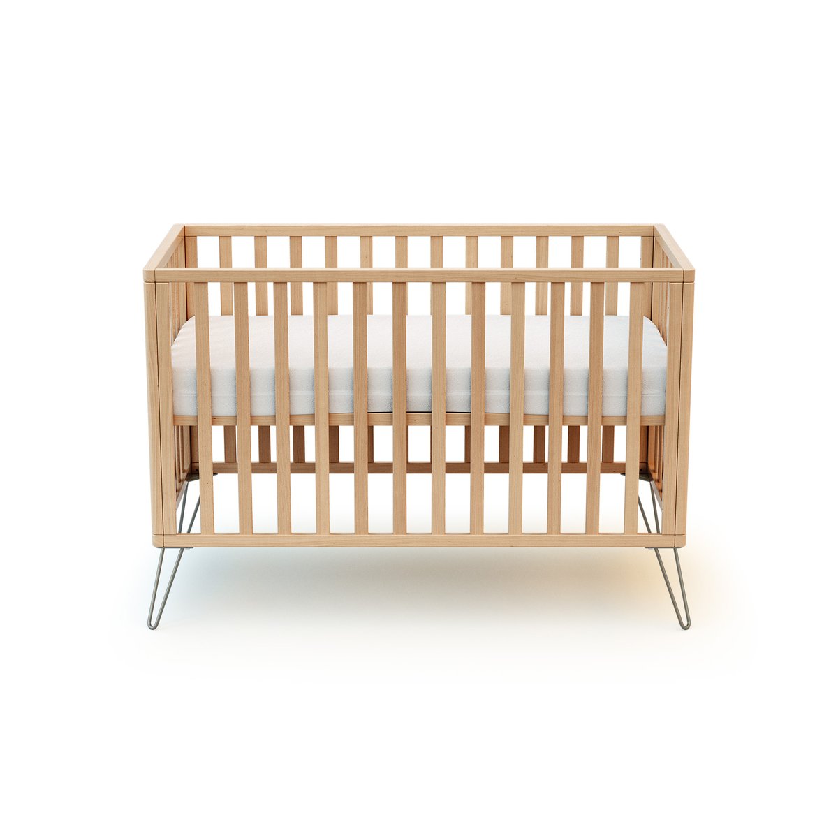 Lit bébé en bois ONLY gris, JURABABY