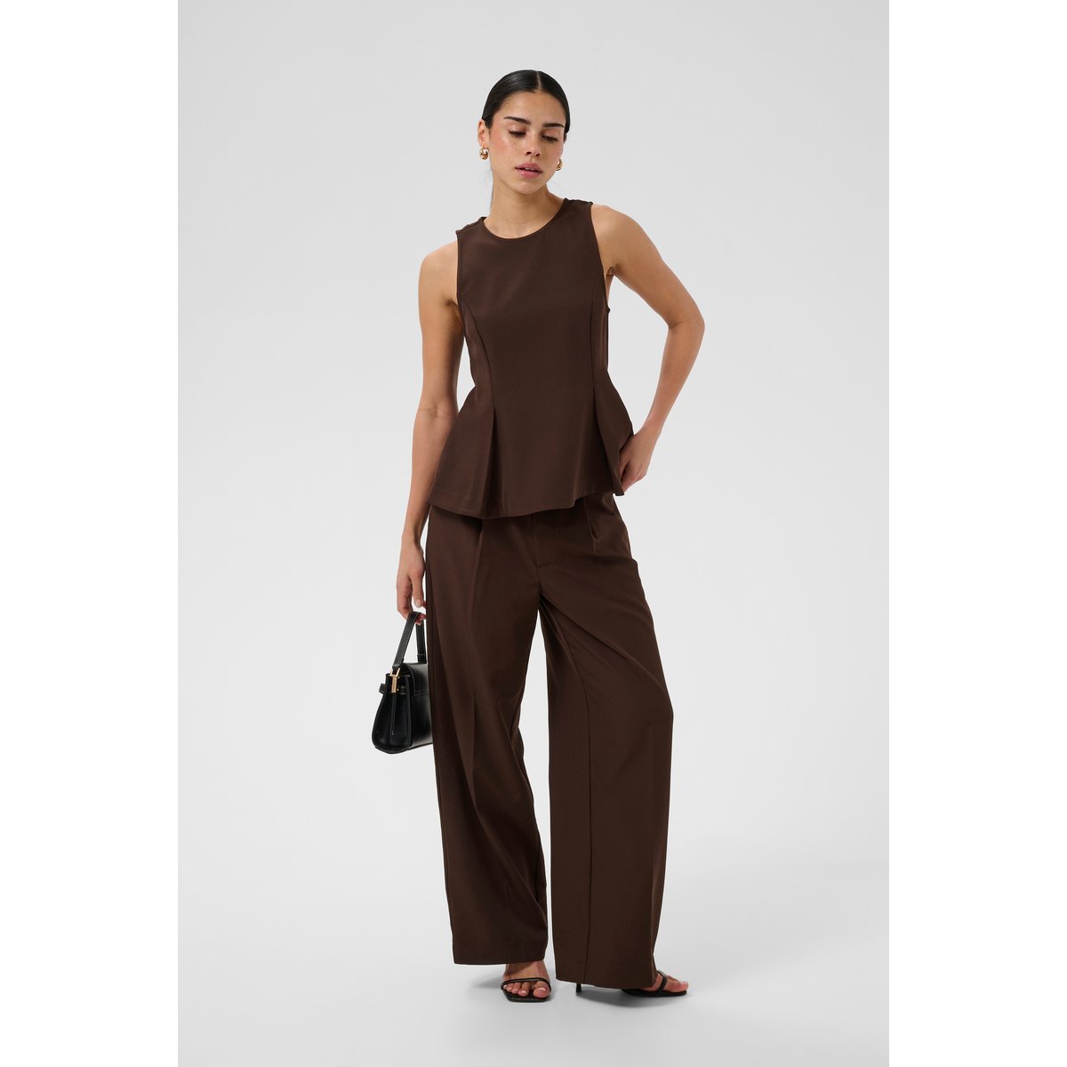 Blouse sans manches marron coffeebean, KAFFE