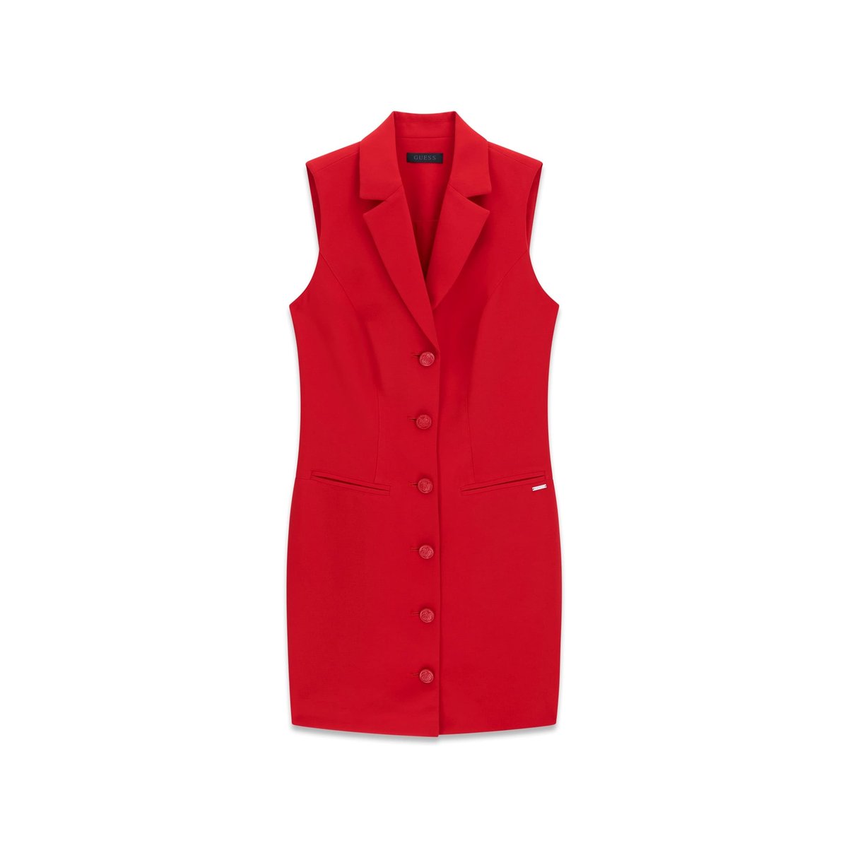 Encolure En V Dress rouge, GUESS