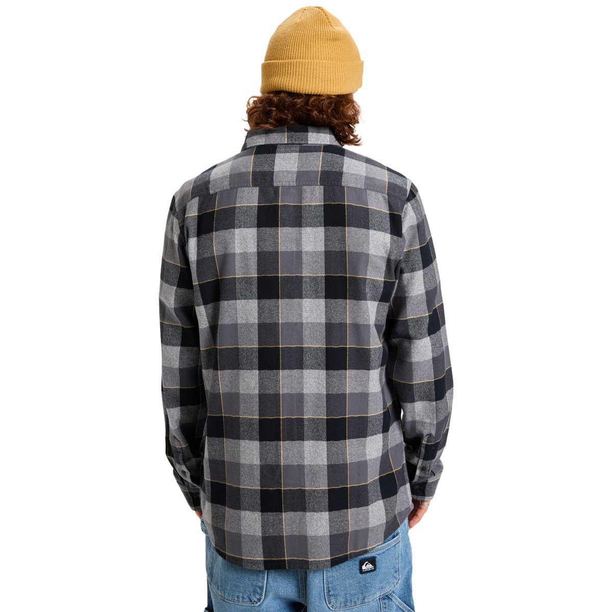 Chemise manches longues MOTHERFLY PLAID noir iron gate motherfly check, QUIKSILVER