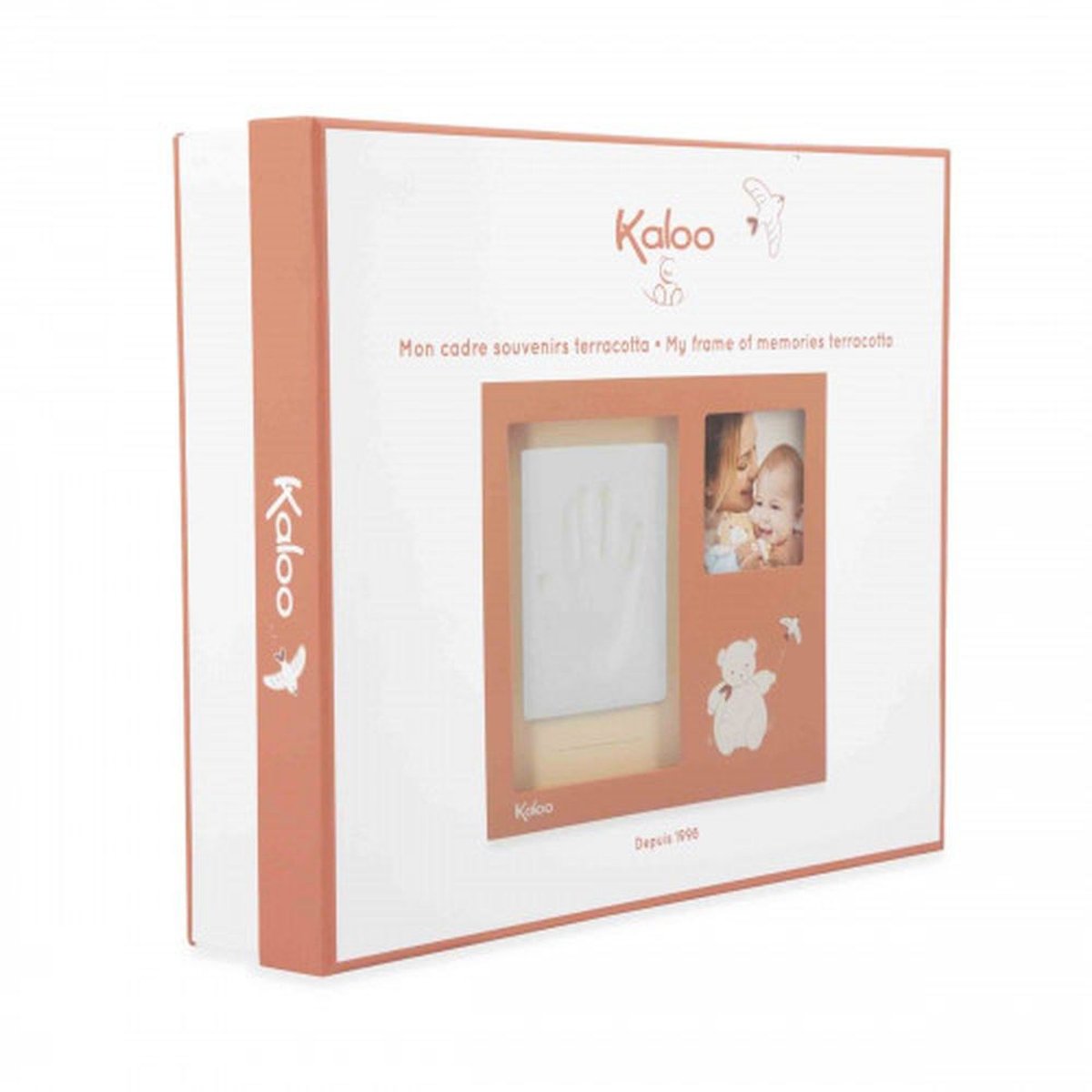 Cadre à souvenirs Photo et empreinte enfant Terracotta couleur unique, KALOO