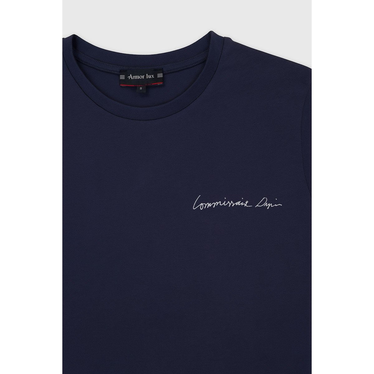 T-shirt uni mixte Commissaire Dupin en coton navire, ARMOR-LUX
